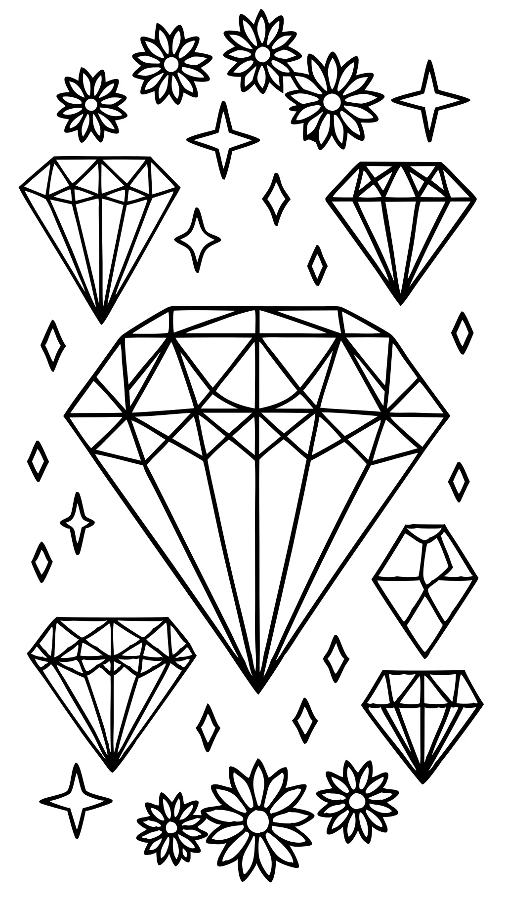 diamond coloring pages